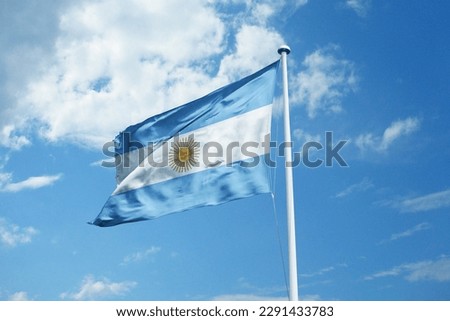 Argentina waving flag, flag in a pole, memorial day, freedom of speech, horizontal flag, rectangular, national, raise a flag, emblem