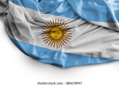 Argentine Flag On White Background Stock Photo 380678947 