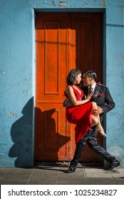 Argentine Tango Dancing Couple Poses