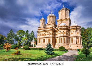 Arges Monastery, Romania. Curtea De Arges, Legend Of Manole  Landmark In Medieval Wallachia, Romania.