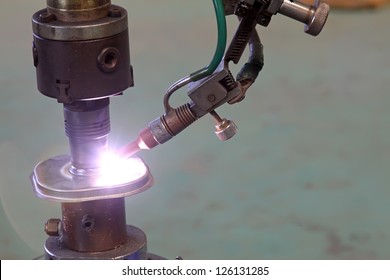 Argon Arc Welding, Inert Gas Shielded Arc Welding In A Workshop