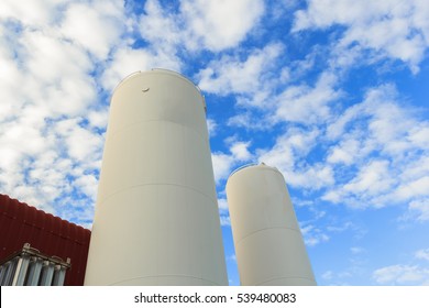 Argon And Co2 Storage Tank In Welding Factory