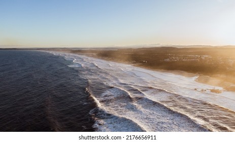 Arial Beach Shot At Sunset After The Floods