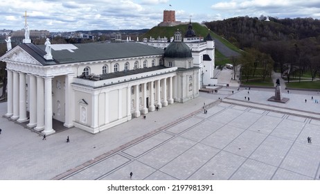 Arial , Birds Eye View Of The City Of Vilnius Drone Photography