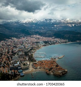 Arial City Scape Of Budva