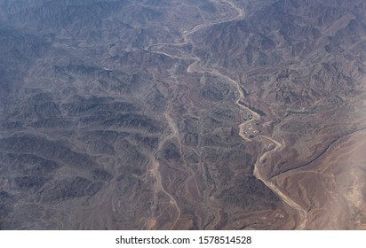 Arial Photo Taken From A380 Over The Desert
