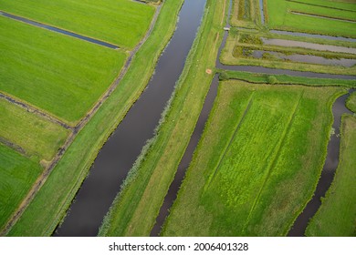 Arial Photos Of Dutch Farm Land With Sheep Grazing