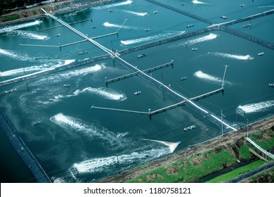 Arial View Of Aquaculture Pond In Latin America 2017