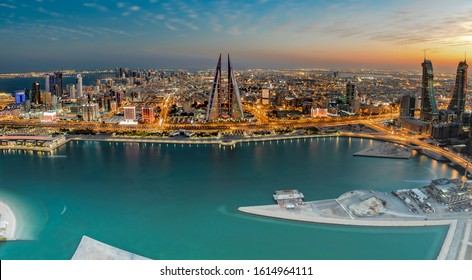 ARIAL VIEW OF BAHRAIN BAY ,BAHRAIN