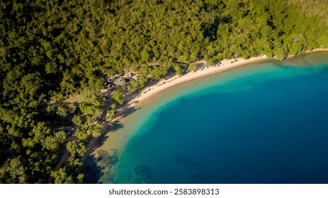 arial view of a beach and ocean