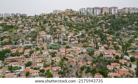 Arial view of destroyed and ruin slums.Ankara TURKEY.