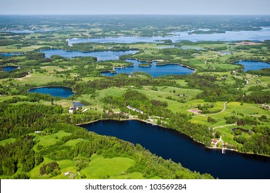 Arial View Over The Lakes