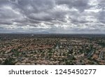 Arial view  of rain clouds over Gilbert Arizona