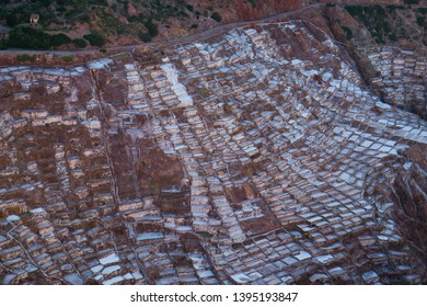 Arial View Of Salinas De Maras. Sacred Valley, Cusco, Peru