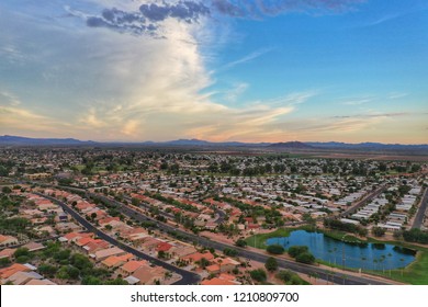 Arial View Of Sun City Arizona.