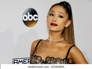 Ariana Grande at the 2016 American Music Awards held at the Microsoft Theater in Los Angeles, USA on November 20, 2016.