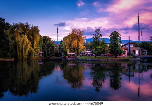 Ariana Lake Sofia Bulgaria During Sunset Stock Photo (Edit Now) 444675049