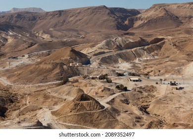 Arid Hills Of Judean Desert, Shot From Masada Fortress