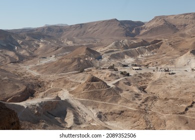 Arid Hills Of Judean Desert, Shot From Masada Fortress