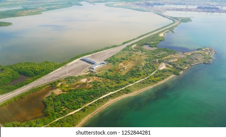 Ariel Shot Of Portmore Toll Highway