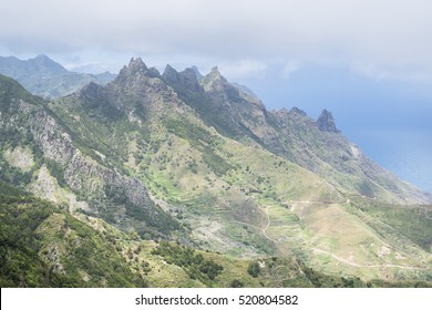 Ariel View Of Anaga Mountains. Taganana. Tenerife. Canary Islands. Spain.