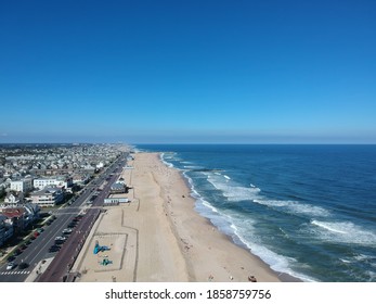 Ariel View Of Belmar Beach In New Jersey