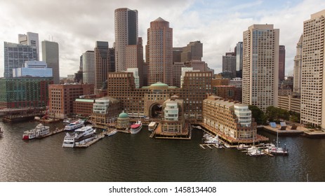 Ariel View Of The Boston Seaport