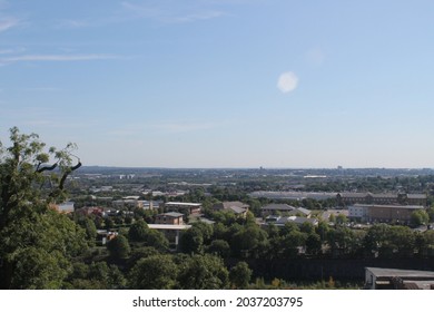 Ariel View Of Dudley, England With A Sunny Sky.