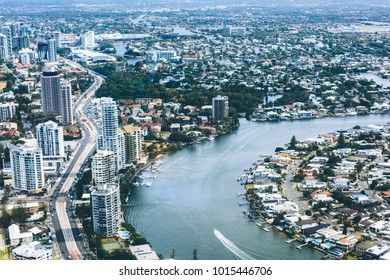 Ariel View Of Gold Coast Australia