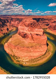 Ariel View Of Horseshoe Bend In Arizona