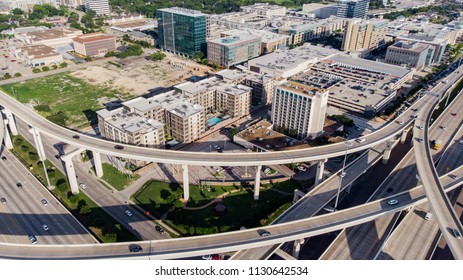 Ariel View of I-10 Freeway intersecting with Beltway 8 in Houston Texas.