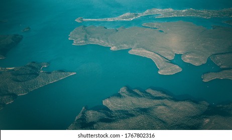 Ariel View Of Ocean And Mountain In Australia