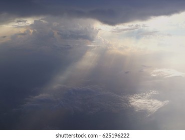 Ariel View Sun Rays Shine Dramatic Stock Photo 625196222 