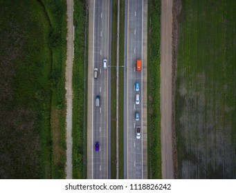 Ariel View Of Thailand Highway.