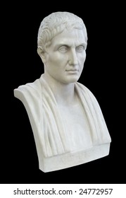 Aristotle - Antique
philosopher isolate on black background