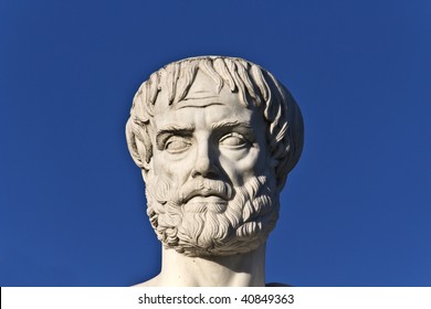 Aristotle statue located at Stageira of Greece (birthplace of the philosopher)