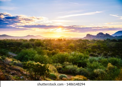 Arizona Desert Sunrise Off Of Loop 303 In North Phoenix