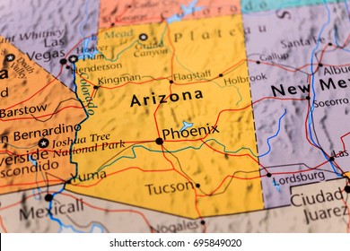 Arizona on the map
