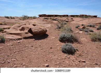 Arizona Red Flat Desert Floor Showing The Vast Empty Space. 