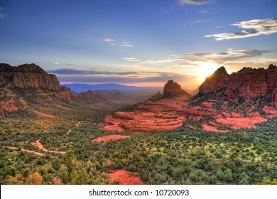 Arizona Red Rocks During Sunset