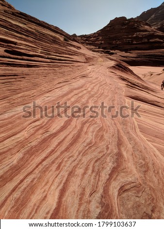 Arizona red sandstone with striations