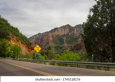 Arizona Scenic Highway. Two Lane Highway Ssedonana. 