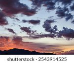 Arizona sunset over the Huachuca Mountains