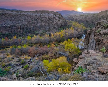 Arizona Verde Valley Creek Sunset