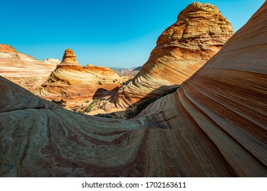 Arizona Wave - Famous Geology Rock Formation In Pariah Canyon, USA