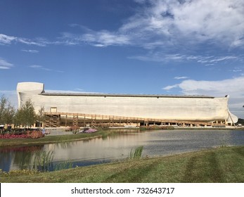 Ark Encounter In Williamstown Kentucky On October 6th 2017. Christian Evangelical Theme Park. Life Size Noah's Ark. 