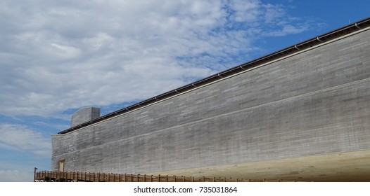 Ark Encounter In Williamstown Kentucky On October 6th 2017. Christian Evangelical Theme Park. Life Size Noah's Ark. 