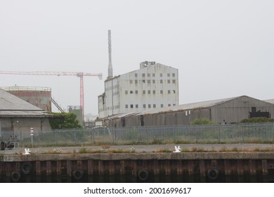 Arklow, Co. Wicklow, Ireland - July 2021 : Old, Closed In 1981 Gypsum Factory Located At Ferrybank In Arklow Harbour 