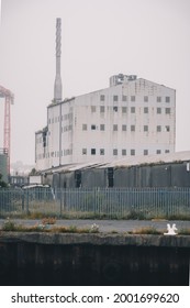 Arklow, Co. Wicklow, Ireland - July 2021 : Old, Closed In 1981 Gypsum Factory Located At Ferrybank In Arklow Harbour 