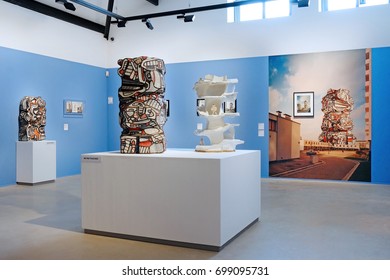 ARLES, FRANCE - JULY 10, 2017: An Exhibition Of Jean Dubuffet At Photography Festival Les Rencontres D'Arles